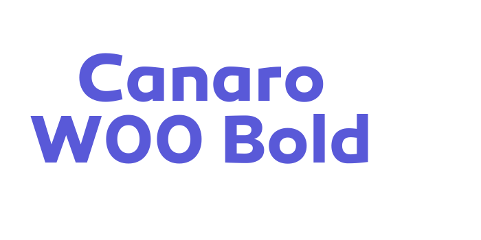 Canaro W00 Bold Font