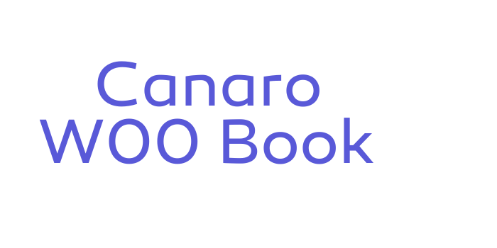 Canaro W00 Book Font Download