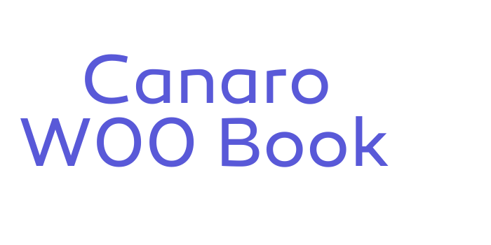 Canaro W00 Book Font