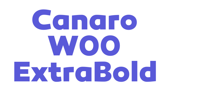 Canaro W00 ExtraBold Font