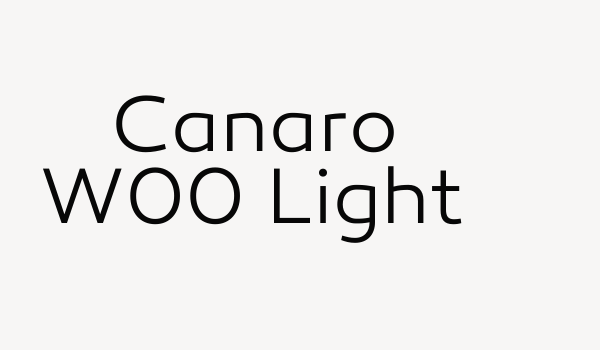 Canaro W00 Light Font