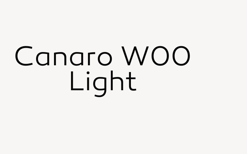 Canaro W00 Light Font