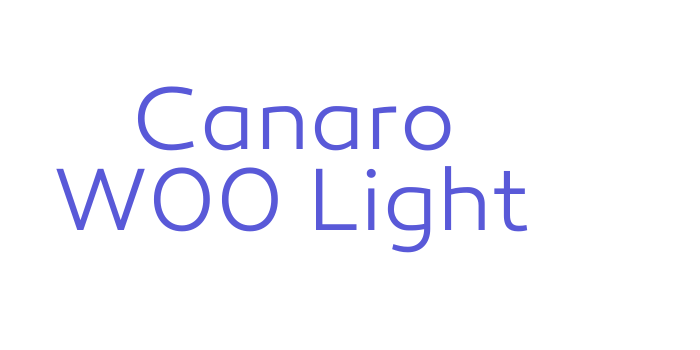 Canaro W00 Light Font Download