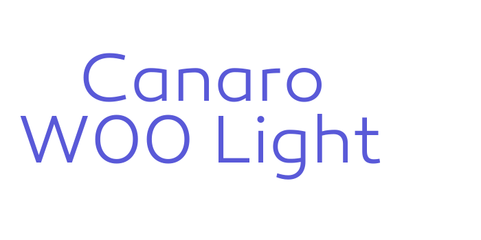 Canaro W00 Light Font