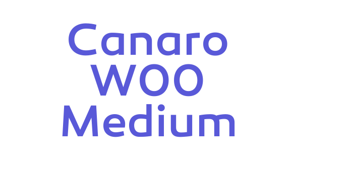 Canaro W00 Medium Font Download