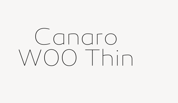 Canaro W00 Thin Font