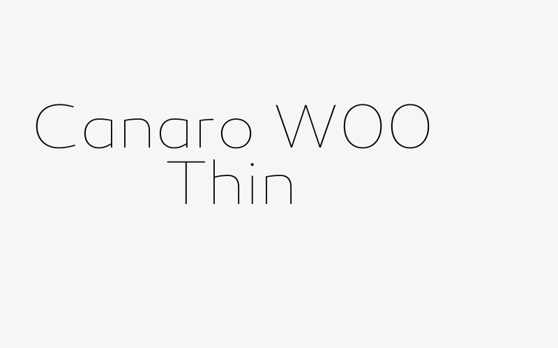 Canaro W00 Thin Font