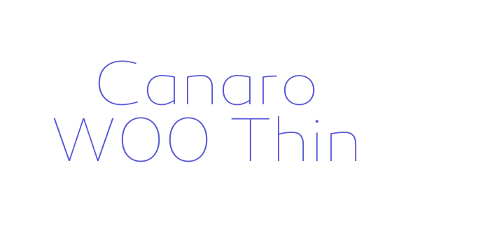 Canaro W00 Thin Font Download