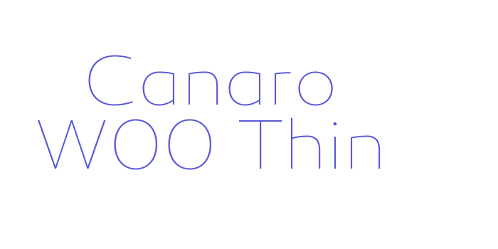 Canaro W00 Thin Font