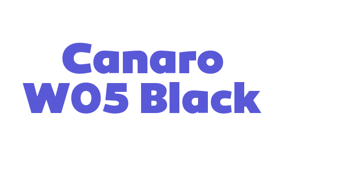 Canaro W05 Black Font Download