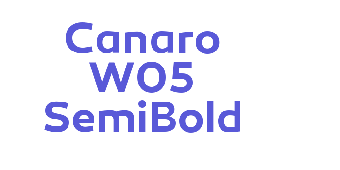 Canaro W05 SemiBold Font Download