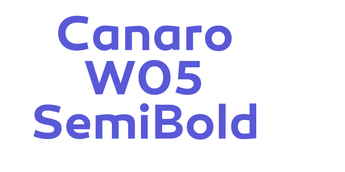 Canaro W05 SemiBold Font