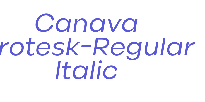 Canava Grotesk-Regular Italic Font Download