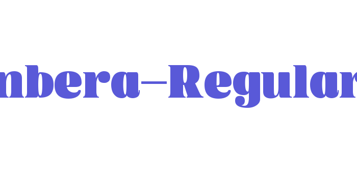 Canbera-Regular Font