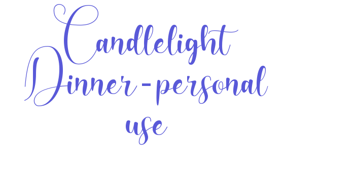 Candlelight Dinner-personal use Font Download