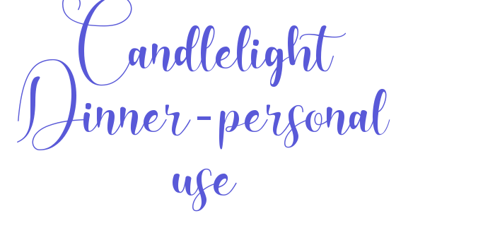 Candlelight Dinner-personal use Font