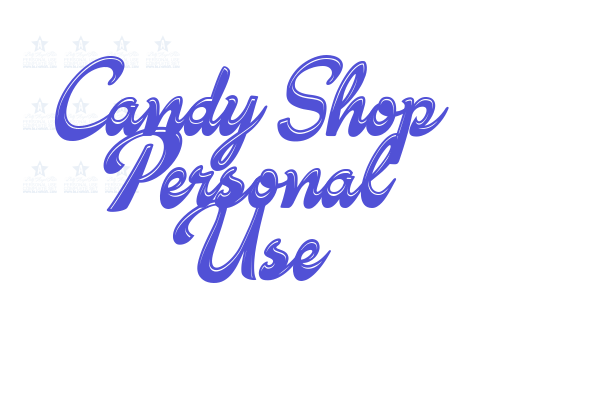 Candy Shop Personal Use Font Download