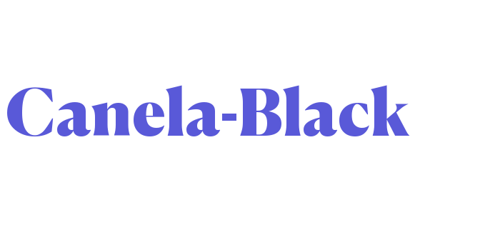 Canela-Black Font Download