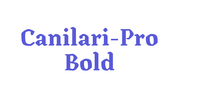 Canilari-Pro Bold Font Download