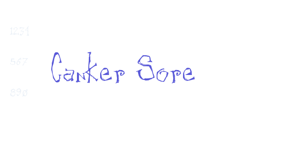 Canker Sore font free