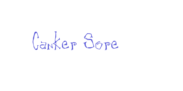 Canker Sore Font Download