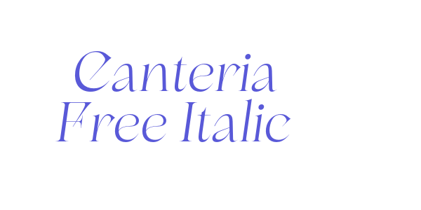 Canteria Free Italic font free