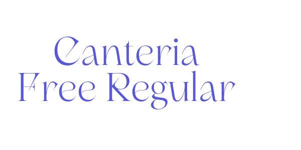 Canteria Free Regular font free