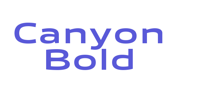 Canyon Bold Font