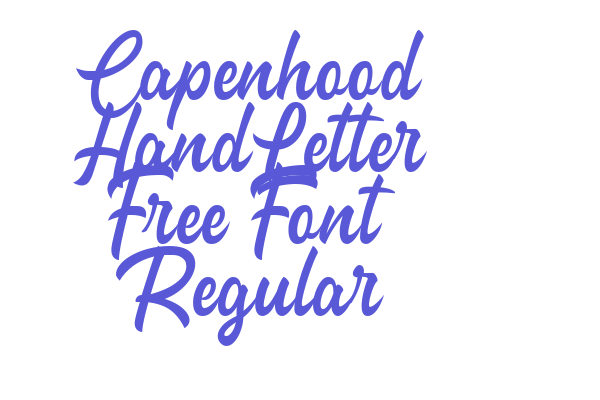 Capenhood HandLetter Free Font Regular Font