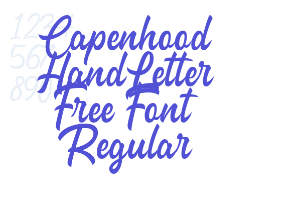 Capenhood HandLetter Free Font Regular