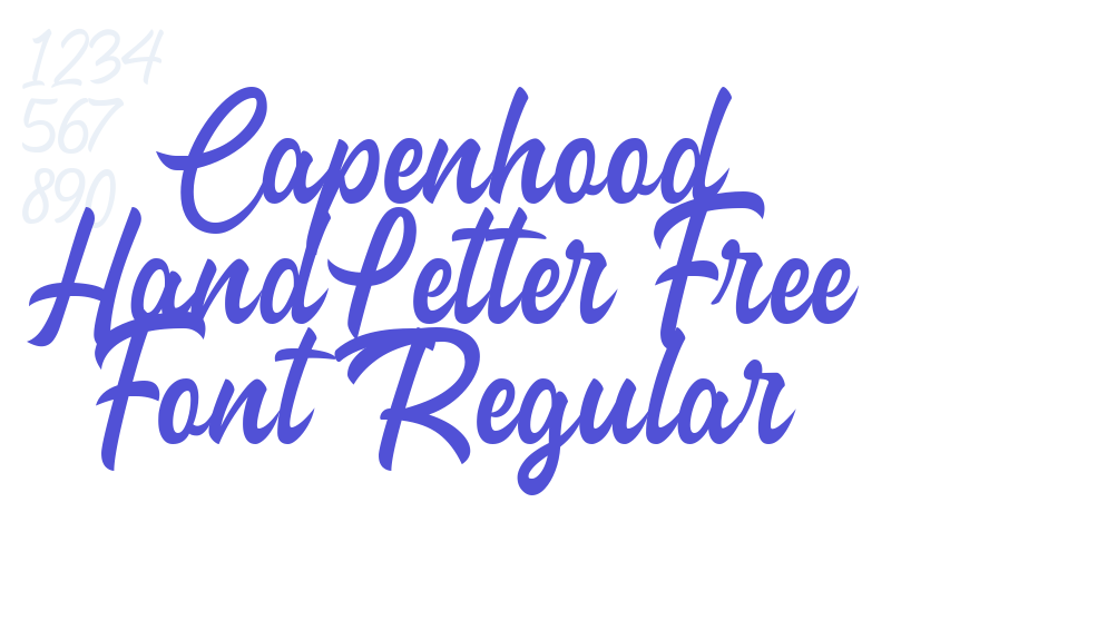 Capenhood HandLetter Free Font Regular-font-download