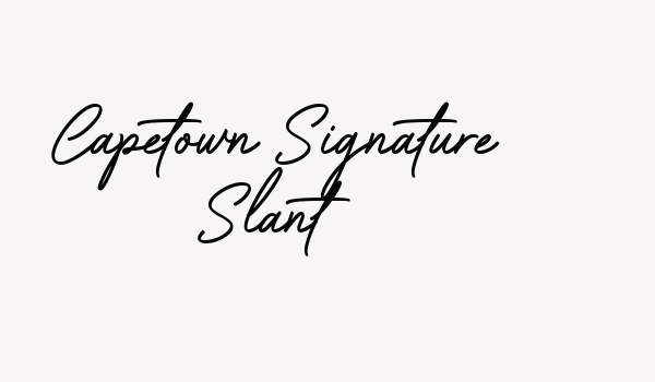 Capetown Signature Slant Font