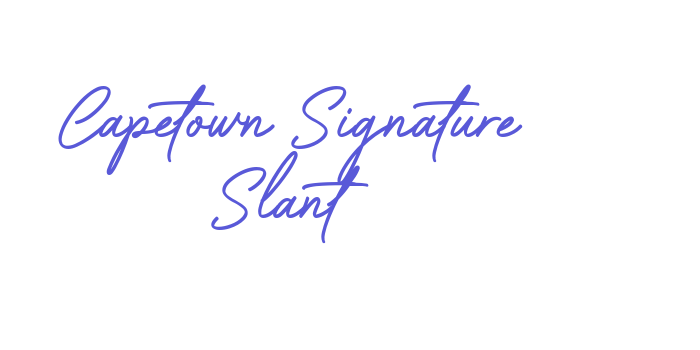 Capetown Signature Slant Font Download