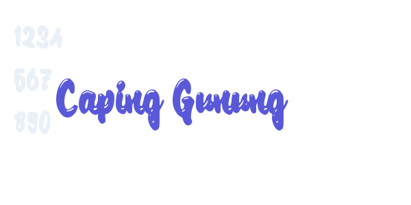 Caping Gunung font free