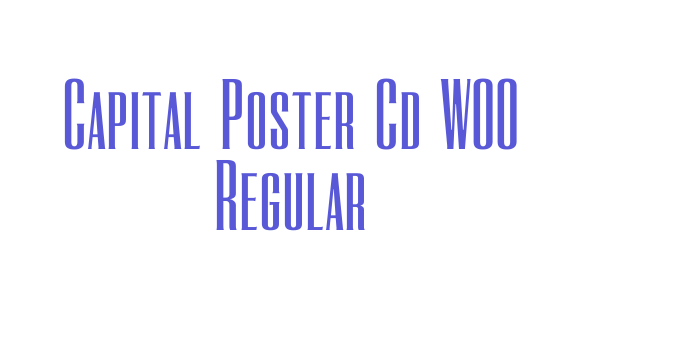 Capital Poster Cd W00 Regular Font Download