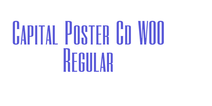 Capital Poster Cd W00 Regular Font