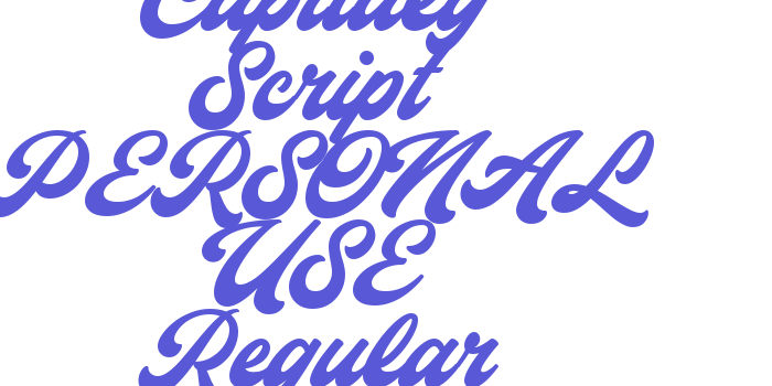 Capitaly Script PERSONAL USE Regular Font Download