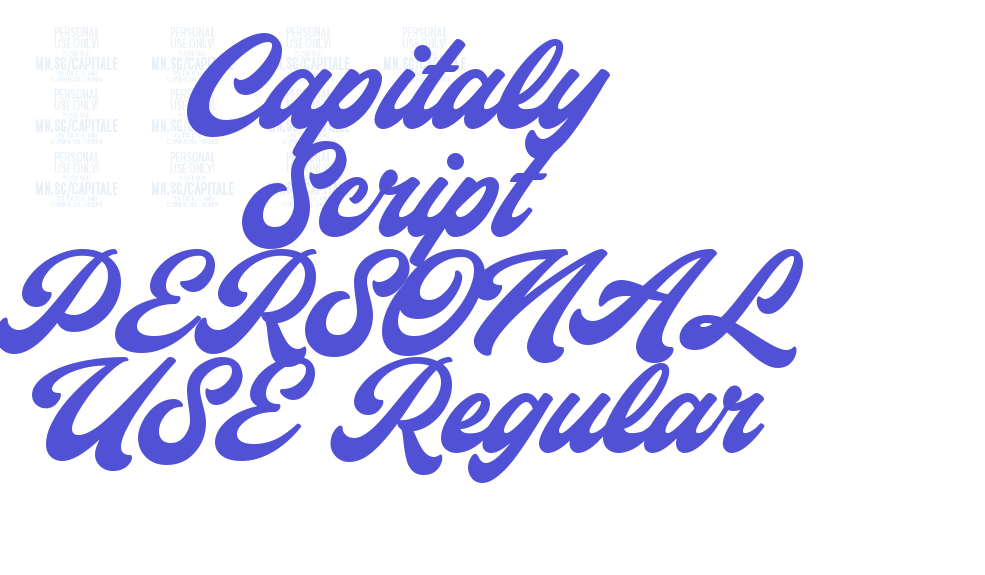 Capitaly Script PERSONAL USE Regular-font-download