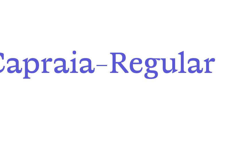 Capraia-Regular Font