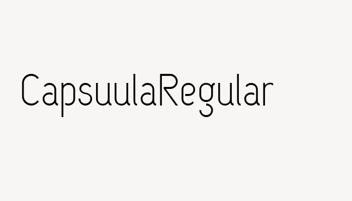 CapsuulaRegular font download