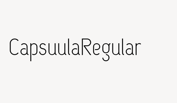 CapsuulaRegular Font