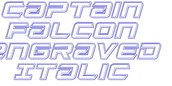 Captain Falcon Engraved Italic font free