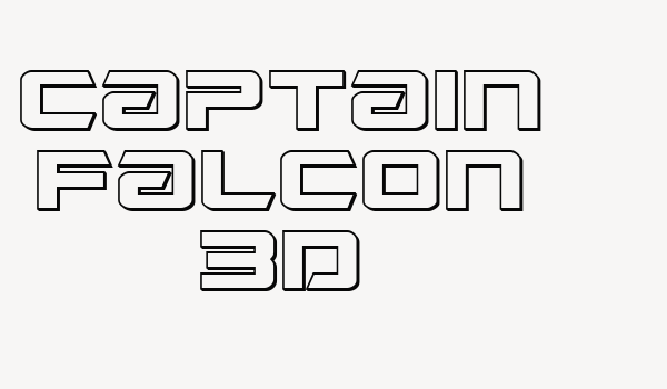 Captain Falcon 3D Font