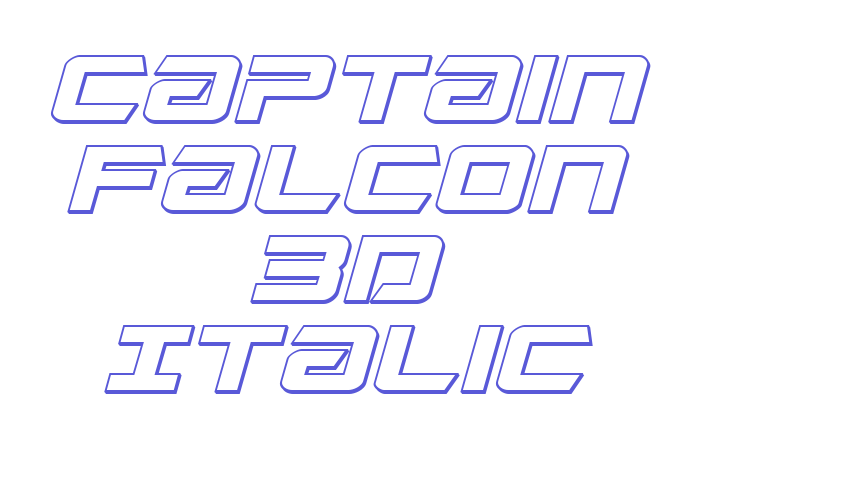 Captain Falcon 3D Italic Font