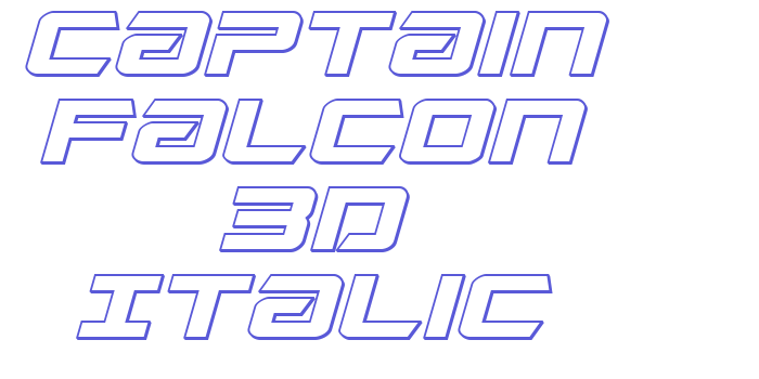 Captain Falcon 3D Italic Font Download