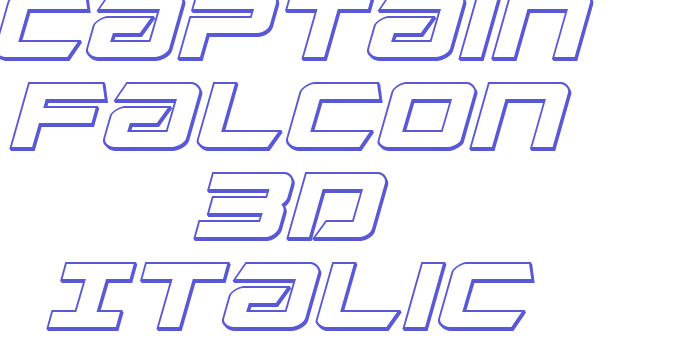 Captain Falcon 3D Italic Font