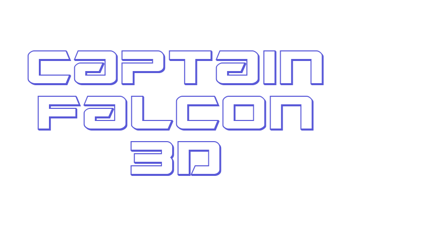 Captain Falcon 3D Font