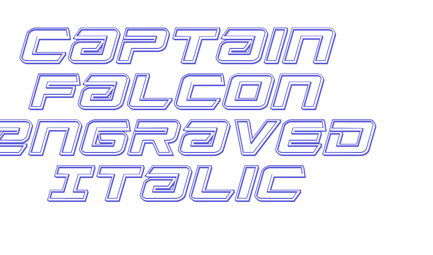 Captain Falcon Engraved Italic Font