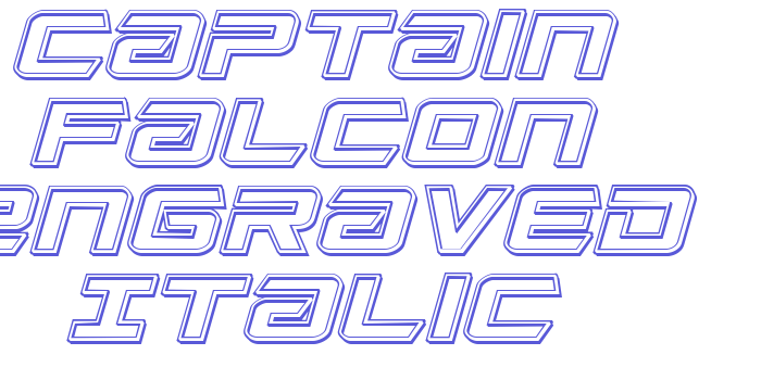 Captain Falcon Engraved Italic Font Download