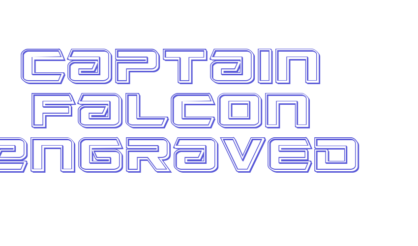 Captain Falcon Engraved Font